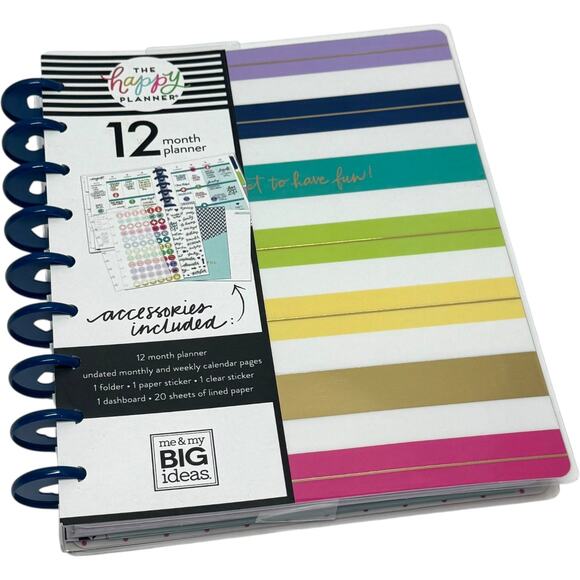 Me & My Big Ideas The Happy Planner 12 Month Undated 7x9.25 - Picture 1 of 6